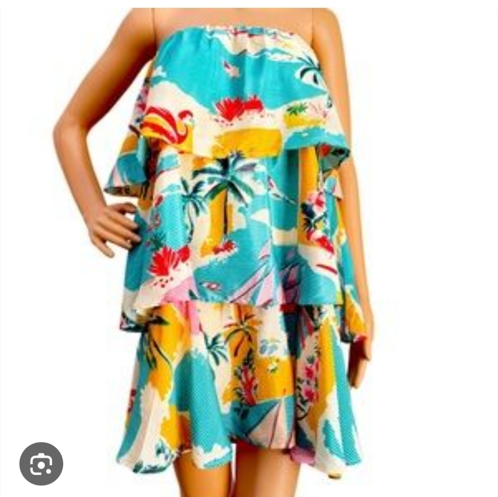 NEW True Destinations Resort Wear Tropical Dress Small